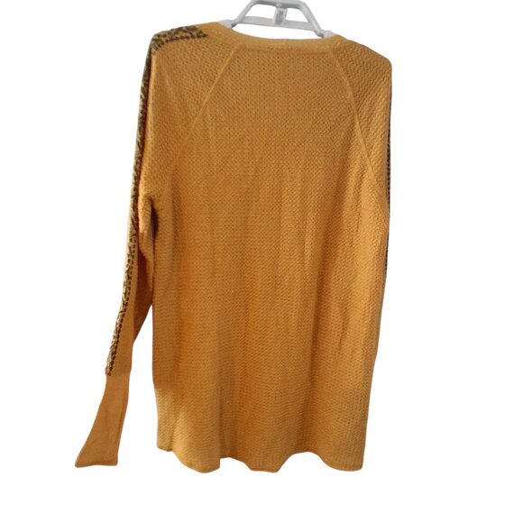 Sundance Catalog top womens size Small thermal embroidered boho mustard gold - Picture 4 of 6